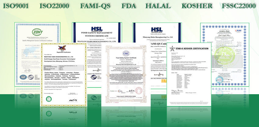 Hocheffiziente Habio-Säure-Protease-Säure-Proteolytische Enzyme 100.000U/G Verdauungsenzympulver